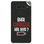 GADGETSWRAP Printed Vinyl Skin Sticker for LG V40 Thinq - charger-hai-kya