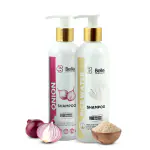 Belle ORGANICS Rice Water Shampoo and Onion Shampoo 250 ml each Combo Pack of 2