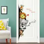JAAMSO ROYALS Animal Black Hole 3D Door Asile Porch vinyl Peel and Stick Wall Sticker (90 CM X 60 CM)