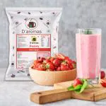 D'aromas Strawberry Milkshake Premix Powder 500g, Instant Delicious Milkshake, Ideal for Parties