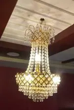 SHRI MAHAL ANTIQUES Round Incandescent Chandelier CL 1685 10004 300mm Glass Crystal Big size Jhhomar Light for Living Room
