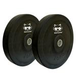 MAPACHE TM-ELITE SERIES-Rubber Weight Plates Set for Weight Lifting, Strength Training and Home Gym Fitness Workout (6 Months Warranty, Black) (15KGS(7.5X2))