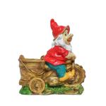 ZOWWI Santa with Riding Bike Planter Multicolour 1 Piece showpiece Outdoor Indoor Resin Size (H- 32.3)(L- 27.5)(W-14.2) Centimeter