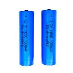KP Original Battery 14500 2 PEC Button Top (Tip) Head AA - 1000mAh 3.7v Rechargeable Lithium ion Battery for Toys, Remote, Robotics, Walkman, Cordless Phone etc (Pack of 2) Blue