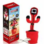 QUALITIO Dancing Cactus Toy, Singing Squid Toys Talking Game Cactus Toy.