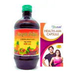 Herbshd Health Aim 50 Capsule & Angur Salsa Tonic 400ml For Lack Of Energy (Pack Of 2)