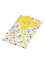 VParents Cotton New Born Baby Hooded Wrapper Blanket, Double Layer 0-12 Months deo