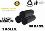 ALXIND Rdm - 03 rolls 19*21 Medium 13 L Garbage Bag (90Bag )