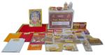 BHAKTI 2 SHAKTI MAKING WORSHIP SPECIAL - Ganpati pooja samagri Kit | Economy-Medium Series | Contains 1/2 mtr Red-Yellow-White Cloth | With Lord Ganesh Photo