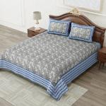 Pure Cotton Floral Double Bedsheet With 2 Pillow Cover
