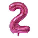 Bubble Bells large 2/Two Number Foil Balloon 32 inch in Pink color for happy birthday ,anniversary, party decoration |number 2 foil balloon Pink|32 inch foil balloon | decoration items.