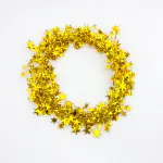 Specialyou.in Shiny Gold Star Tinsel/Garland 10Ft Christmas Decoration Items for Wall Decor, Star tinsels for Christmas Tree Decoration, Balcony Decor, Xmas Decoration Items for Home.