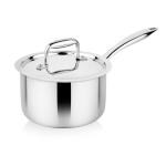 Prabha Heavy Gauge Stainless Steel Induction Base Orion Saucepan, Sauce Pan With Lid, Capacity 0.9 L, Size 12 cm