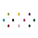 Comet Busters Oval Multicolored Bindi With Stone (10 mm) (BIN1020) Pack of 1