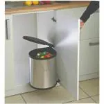 Hafele Wastebin Swing Out SS Black 13L WSO-SS-BLK-13L