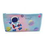 SAMVARDHAN Space Pouch for Boys Astronaut Pencil Case Pencil Pouch for Boys School Stationery Pencil Pouch for Kids Zipper Closer Waterproof Soft Travel Pouch for Kids
