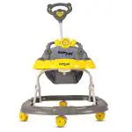BUMTUM Baby Walker | Baby Walker With Parental Handle, Music and Stopper | 6-48 Months | Walker For Baby | Multifunctional & Adjustable (Yellow & Grey)