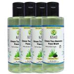 Khadi Natural Herbal Green Tea Aloevera Face Wash For Men & Women Pack of 4