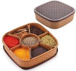 RAGHAV SUPER SHOPPE 7 Sections Masala Rangoli Dabba Box Set Masala Box Airtight Container Dry Fruits Box for Kitchen Storage-A7