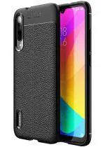 Golden Sands for Xiaomi Mi A3 Back Cover Case Drop Tested Leather Texture Slim Shock Proof Armor TPU Bumper Cover for Mi A3 Back Case, Not Just Black