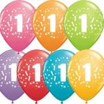 My Party Suppliers Premium Imported One Number Printed Birthday Balloons with Stars