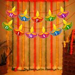 Zyozique Happy Diwali Banner Diwali Decorations for Indian Party Decorations