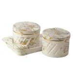 Selvel Airtight Storage Jars and Containers, Plastic Containers for Kitchen Storage, Airtight Containers Storage, Kitchen Container Set, Storage Containers, Kitchen Organizer (White, Pack of 2)
