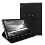 S-Hardline Huawei Mediapad T5 10 Black Rubber, Plastic 360 Degree Rotate Flip Cover Case
