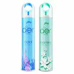 Godrej Aer Home Spray for Car, Home & Office- Cool Surf Blue & Morning Misty meadows 220 mL