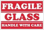 Blackdreams White, Red Glass Fragile Glass Handle With Care Attractive Big Logo Sticker - 4 X 2.5 Inch (Pack Of 200)