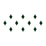 Comet Busters Dark Green Diamond Shaped Basic Bindis (10mm) (BIN1301)