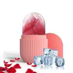 Nipan Ice Roller For Face, Neck and Body, Acne, Pimple | For Puffy Eyes, Silicon Facial Ice Cube Massager to Enhance Skin Glow, Easy to Use and Carry | Unbreakable and Reusable (Multicolor - Pack of 1)