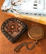 MEDIEVAL EPIC Engraved Brass Compass Personalized Gift