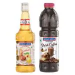 Manama Irish Coffee Syrup (1LTR) and Hazelnut Syrup (750ML) | Mixer for Mocktails, Cocktails, Drinks, Juices, Beverages | Pack of 2