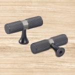 Atom,2 inches Brass Material Knob I Black Finish I for Almirah/Cabinet/Drawer/Wardrobe (BK-T-KNOB-BLK) pack of 2