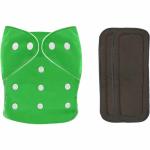 BADAL KIDZ E Premium Quaility Baby Cloth Diapers and Wet Free Insert Pads | 1 Cloth Diapers and 1 Insert Pad| Color- Green and Brown | Size-M