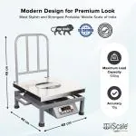 iScale i-22, 100kg x 10g Portable/ Mobile Scale with Double Display & Handle, SS Pan,16x16