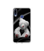 Casotec White Teddy Bear Design Printed Silicon Soft TPU Back Case Cover for Tecno Camon I Air 2 Plus