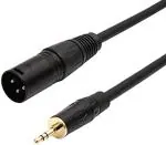 SeCro 3.5 Mm Trs Stereo Male to Xlr Male Interconnect Audio Microphone Cable for Laptop
