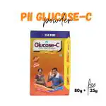 Pii Glucose-C Tangy Orange, Glucose Powder (80g +25g Free Refill) | Instant Energy Glucose Drink (Pack of 4)