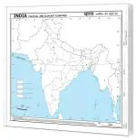 GO WOO SMALL - 100 INDIA POLITICAL OUTLINE MAP FOR SCHOOL | 100 Blank Outline Maps for Mapping