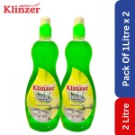 Klinzer Dishwash Cleaner Lemon Fragrance | Get Spotless Dishes Every Time | Non-Toxic & Eco-Friendly | Dish Cleaning Gel (Lemon, 2 x 1 L)