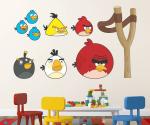 Lanstick Vinyl Multicolor Angry Birds Team Wall Sticker Self Adhesive Wall Sticker 28 inch