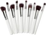 Yoana White Professional Series Kabuki Makeup Brush Set White (Set Of 10)