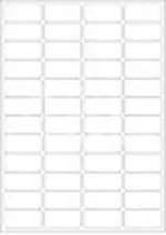 Novajet (Technova) Mgpl Multi Purpose Self Adhesive 48 X 24 Mm, 48 Labels Per A4 Size Sheet - Pack Of 25 Sheets