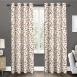 Amazures Polyester Red Leaf Sketch Design Digital Printed 2 Piece Curtain - 4 x 7 feet (Pack of 2)