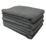 SOBBY Microfiber Cloths, 4pcs 40x40cms 340GSM Gray - Highly Absorbent, Lint and Streak Free, All -Purpose Cleaning Cloth for Kitchen, Car, Window, Stainless Steel, Silverware.