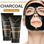 Globus Naturals Charcoal Peel Off Mask for Blackheads Removal, For Women with Oily & Acne Prone Skin, (Set of 2) 100g