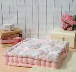 PIXEL HOME DECOR Pink Blossom Cotton Floor Cushion / Floor Pillow 40.0 Centimeter 30.0 Centimeter 0 Floor Cushions