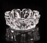 Elegent Crystal Clear Round Glass Ash Tray (11*11*2) cm